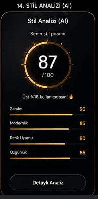 GiyOX Stil Analizi Ekranı